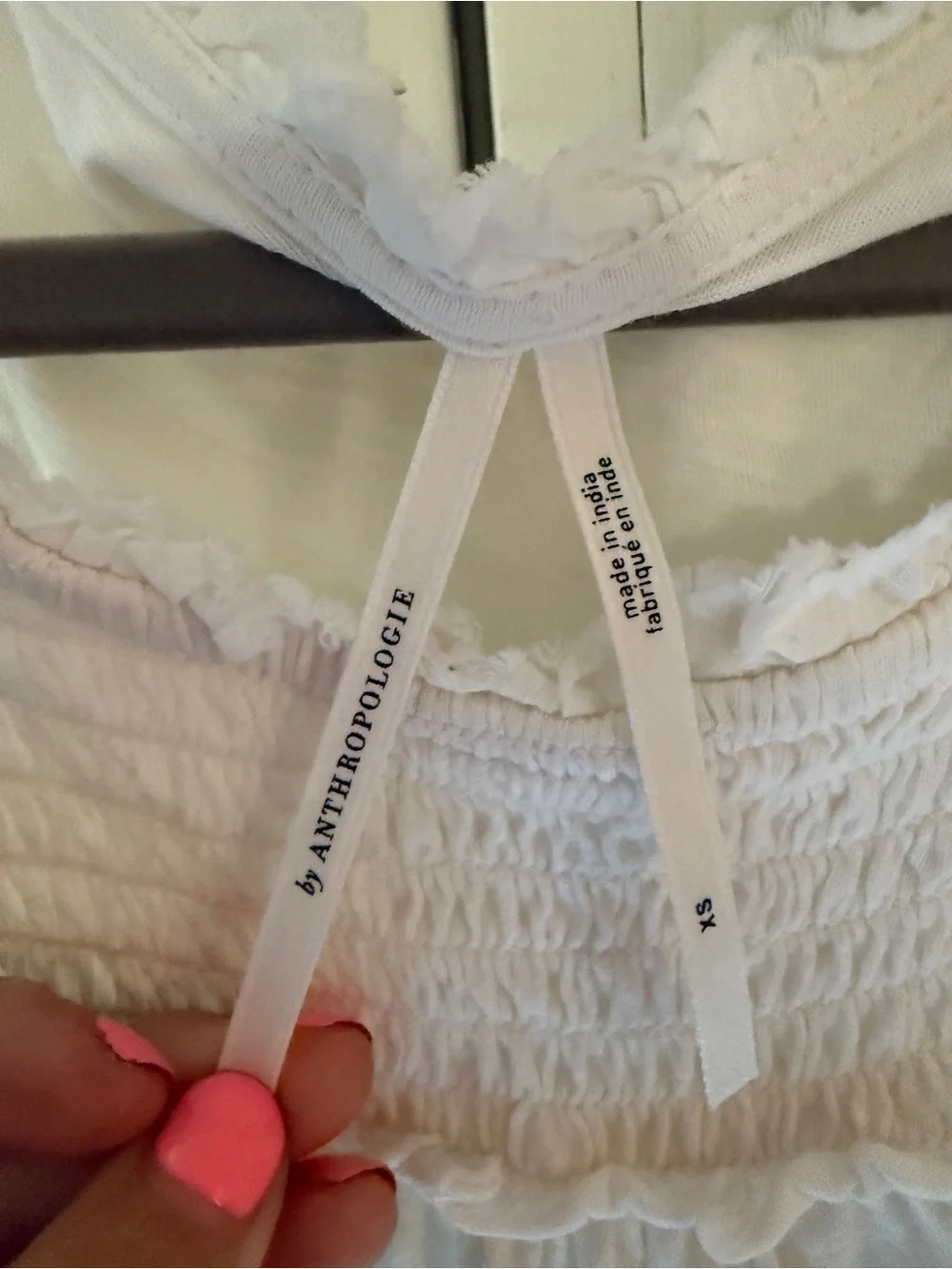 By Anthropologie Smocked Puff-Sleeve Smocked top, sz xs, euc